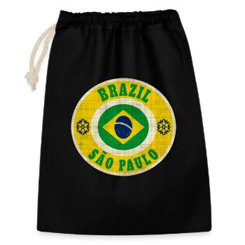 Brasilien Sao Paulo / Geschenk / Geschenkidee - Geschenkbeutel aus Baumwolle (30 x 45 cm) - Schwarz - Vorne