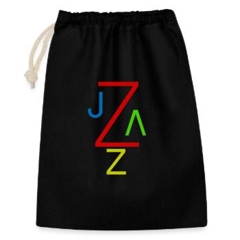 Jazz - Geschenkbeutel aus Baumwolle (30 x 45 cm) - Schwarz - Vorne