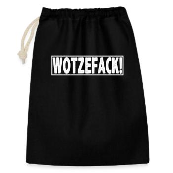 WOTZEFACK! - Sac cadeau 30 x 45 cm - noir - Devant