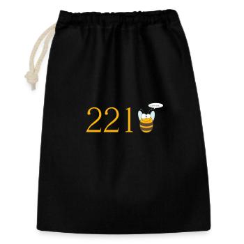 221bee - Sac cadeau 30 x 45 cm - noir - Devant