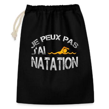 Natation - Sac cadeau 30 x 45 cm - noir - Devant