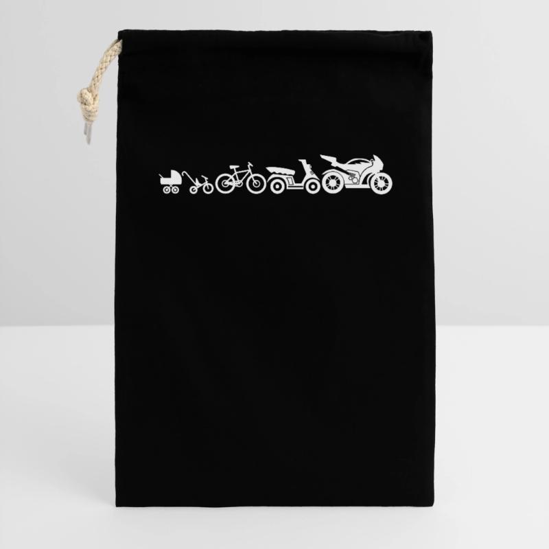 Motorcycle Evolution Motorcycles Development Funny Gift Bag 30 x 45 cm