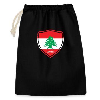 Libanon Beirut Libanese Libanesin Libanesisch LBN - Geschenkbeutel aus Baumwolle (30 x 45 cm) - Schwarz - Vorne