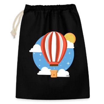 Ballon céleste coloré - Sac cadeau 30 x 45 cm - noir - Devant