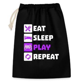 Manger dormir Répétition Gamer Controller Gamer Gamer Gamer - Sac cadeau 30 x 45 cm - noir - Devant