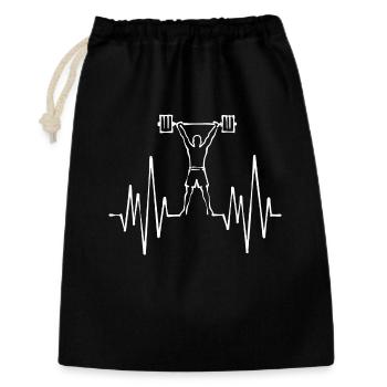 Weightlifting Fitness Barbell - Gift Bag 30 x 45 cm - black - Front