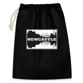 Newcastle England Travel Souvenir Skyline Silhouet - Gift Bag 30 x 45 cm - black - Front