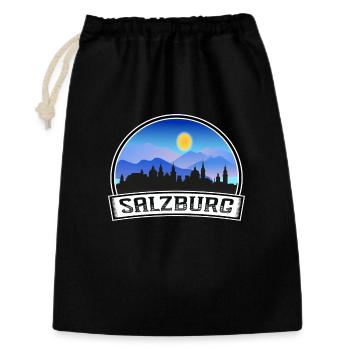 Salzburg Österreich Skyline Vintage Sonnenuntergang Travel Sou - Geschenkbeutel aus Baumwolle (30 x 45 cm) - Schwarz - Vorne