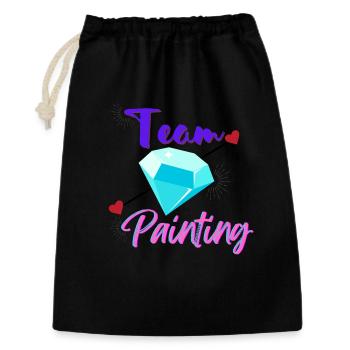 Team Diamond Painting - Geschenkbeutel aus Baumwolle (30 x 45 cm) - Schwarz - Vorne