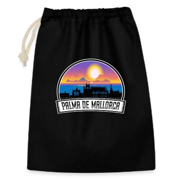Palma De Mallorca Spain Skyline Vintage Sunset Tra - Gift Bag 30 x 45 cm - black - Front