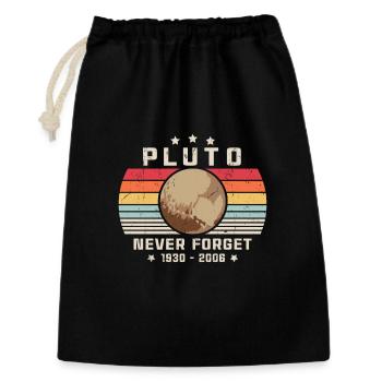 Vergiss Pluto nie - Geschenkbeutel aus Baumwolle (30 x 45 cm) - Schwarz - Vorne