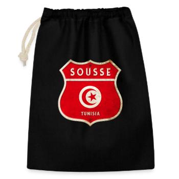 Sousse Tunisia Coat of Arms Flags Design - Gift Bag 30 x 45 cm - black - Front