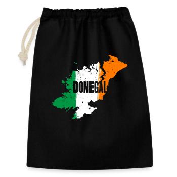 Donegal Irland County | Flagge Landkarte Kontur - Geschenkbeutel aus Baumwolle (30 x 45 cm) - Schwarz - Vorne