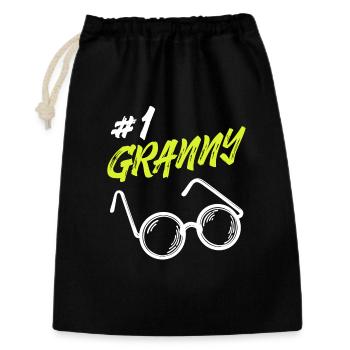Statement Seniorin Brille Beste Omi Oma Großmutter - Geschenkbeutel aus Baumwolle (30 x 45 cm) - Schwarz - Vorne