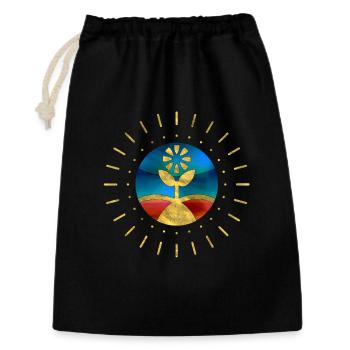 Fleur Soleil Fun - Sac cadeau 30 x 45 cm - noir - Devant