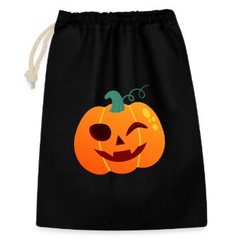 Kürbis Winker Halloween Cartoon - Geschenkbeutel aus Baumwolle (30 x 45 cm) - Schwarz - Vorne