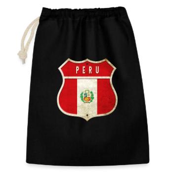 Peru coat of arms flag design - Gift Bag 30 x 45 cm - black - Front