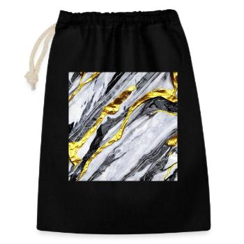 Marble gold structure - Gift Bag 30 x 45 cm - black - Front