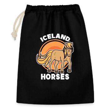 Arabian horse lover horses Icelandic horses trot saying - Gift Bag 30 x 45 cm - black - Front