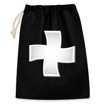 Silver swirling cross - Gift Bag 30 x 45 cm - black - Front
