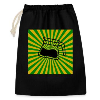 Sunburst Coffee green yellow-Sonnenaufgang Kaffee - Geschenkbeutel aus Baumwolle (30 x 45 cm) - Schwarz - Vorne