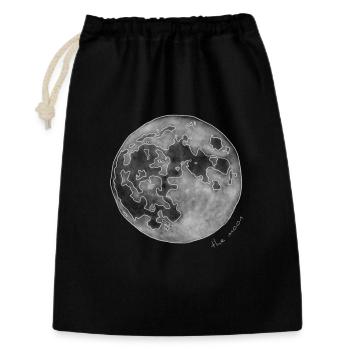MOND - Geschenkbeutel aus Baumwolle (30 x 45 cm) - Schwarz - Vorne