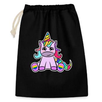 Einhorn Lgbt Rechte Homosexueller Sexualität - Geschenkbeutel aus Baumwolle (30 x 45 cm) - Schwarz - Vorne