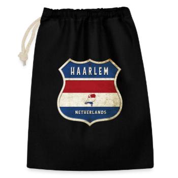 Design des armoiries de Haarlem, Pays-Bas - Sac cadeau 30 x 45 cm - noir - Devant