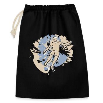 Football players in action while playing football - Gift Bag 30 x 45 cm - black - Front