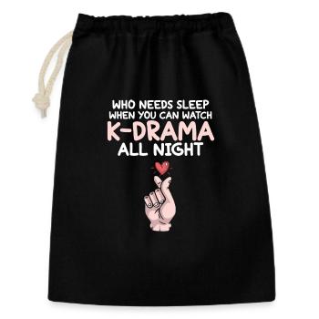 Conception de la série K-pop K-drama - Sac cadeau 30 x 45 cm - noir - Devant