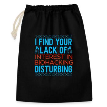 Conception de biohacking - Sac cadeau 30 x 45 cm - noir - Devant