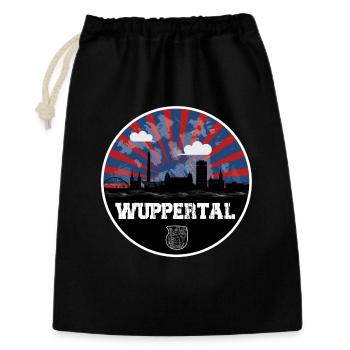 Wuppertal Skyline Heimspiel - Geschenkbeutel aus Baumwolle (30 x 45 cm) - Schwarz - Vorne