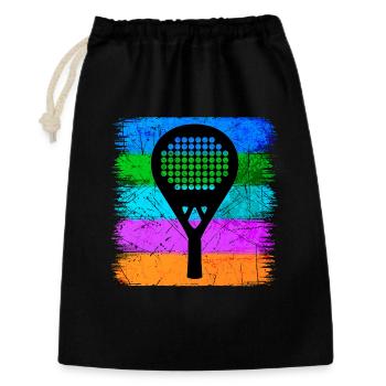 Padel Sport Racket Leisure Padel Game Fans - Gift Bag 30 x 45 cm - black - Front