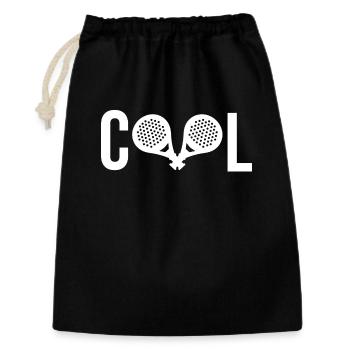 Padelspiel Padel Schläger Spieler Cooler Spruch - Geschenkbeutel aus Baumwolle (30 x 45 cm) - Schwarz - Vorne