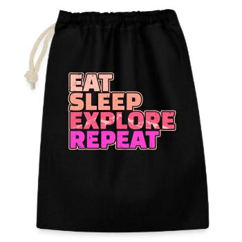 Déclaration de randonnée alpiniste - Sac cadeau 30 x 45 cm - noir - Devant