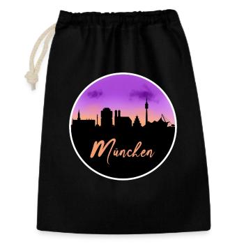 Munich Fine Skyline - Gift Bag 30 x 45 cm - black - Front