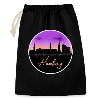 Hamburg Fine Skyline - Gift Bag 30 x 45 cm - black - Front