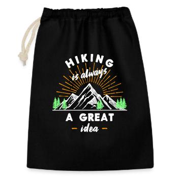 Gletscher Berge Wandern Statement Wanderer Natur - Geschenkbeutel aus Baumwolle (30 x 45 cm) - Schwarz - Vorne