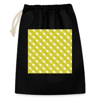 kariertes outfit frauen, diagonales stoffmuster - Geschenkbeutel aus Baumwolle (30 x 45 cm) - Schwarz - Vorne