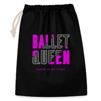 Ballett Königin - Geschenkbeutel aus Baumwolle (30 x 45 cm) - Schwarz - Vorne