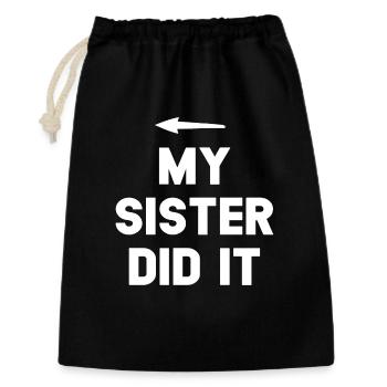 Sister Achievement Bold Quote - Gift Bag 30 x 45 cm - black - Front