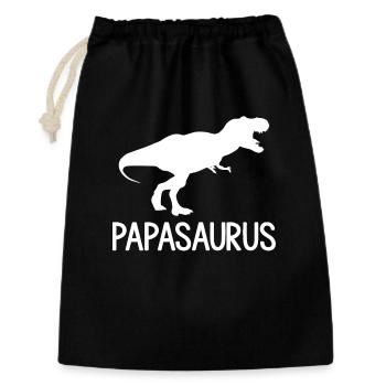 T shirt humoristique papasaurus - Sac cadeau 30 x 45 cm - noir - Devant