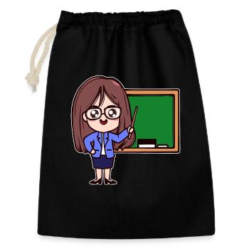 Lehrer Karriere Erfolg Beruf Job Vorgesetzter - Geschenkbeutel aus Baumwolle (30 x 45 cm) - Schwarz - Vorne