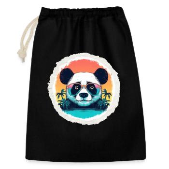 Baby panda in holidays - Gift Bag 30 x 45 cm - black - Front