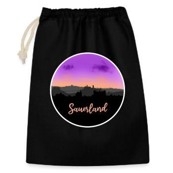 Sauerland Fineline Skyline - Geschenkbeutel aus Baumwolle (30 x 45 cm) - Schwarz - Vorne