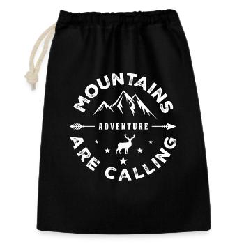 Les montagnes vous appellent - Aventure en plein air - Sac cadeau 30 x 45 cm - noir - Devant