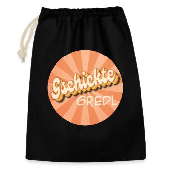 Gredl - femme habile, talentueuse - Sac cadeau 30 x 45 cm - noir - Devant