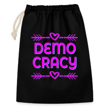 DEMOCRACY FREEDOM INCLUSION - Gift Bag 30 x 45 cm - black - Front