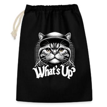 BKH British Shorthair Cat Tiger What's Up - Gift Bag 30 x 45 cm - black - Front