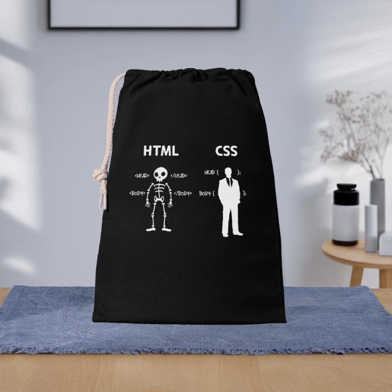 Code Css C++ Php Java Développeur Code Scripting Sac cadeau 30 x 45 cm